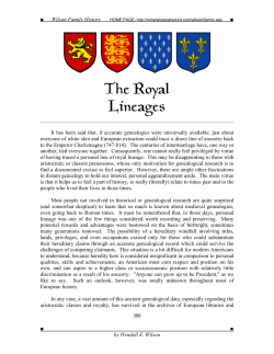 The Royal Lineages