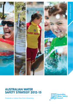 AustrAliAn WAter sAfety strAtegy 2012-15 st r