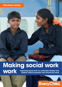 Making social work work Literature review Improving social work for vulnerable families and