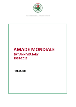 AMADE MONDIALE 50 ANNIVERSARY 1963-2013