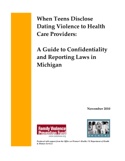 When Teens Disclose  Dating Violence to Health  Care Providers:     