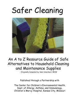 Safer Cleaning An A to Z Resource Guide of Safe
