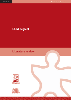 Literature review Child neglect R E S E A R C H