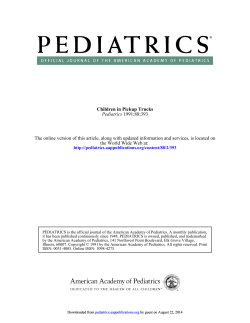 1991;88;393 The online version of this article, along with updated information... Pediatrics Children in Pickup Trucks