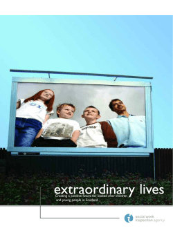 extraordinary lives Creating a positive future for looked after children