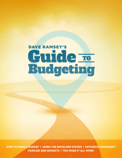HOW TO MAKE A BUDGET  |  USING THE... FAMILIES AND BUDGETS  |  YOU MAKE IT ALL...