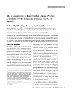 The Management of Encephalitis: Clinical Practice America