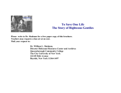 To Save One Life The Story of Righteous Gentiles