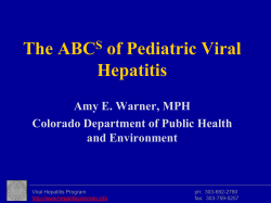 The ABC of Pediatric Viral Hepatitis S