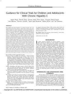 Guidance for Clinical Trials for Children and Adolescents