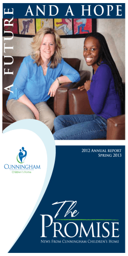 AND A HOPE A FUTURE 2012 Annual report