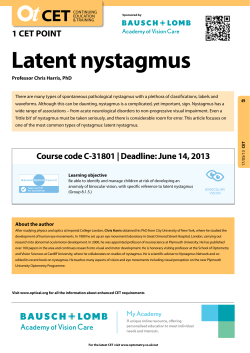 Latent nystagmus CET 1 CET POINT
