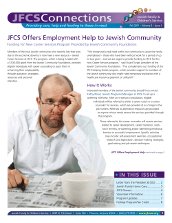Connections JFCS Offers Employment Help to Jewish Community