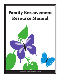 Family Bereavement Resource Manual created by Full Circle Grief Center