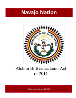Navajo Nation  Άlchíní Bi Beehaz ánnii Act of 2011