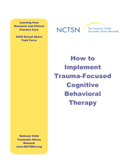 How to Implement Trauma-Focused Cognitive
