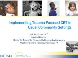 Implementing Trauma-Focused CBT In Usual Community Settings