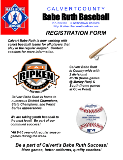 Babe Ruth Baseball REGISTRATION FORM
