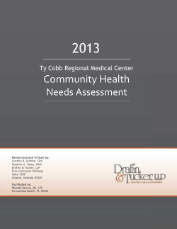 2013 Community Health  Needs Assessment