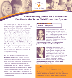 Administering Justice for Children and  Judicial Champions