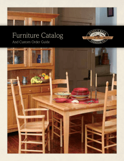 Furniture Catalog And Custom Order Guide