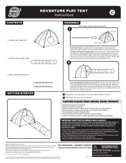 Instructions ADVENTURE PLAY TENT 1 4