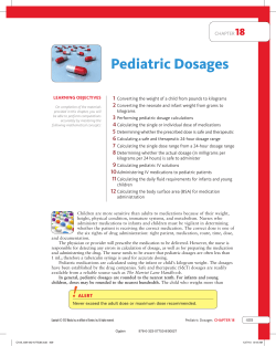 Pediatric Dosages 18 1 2