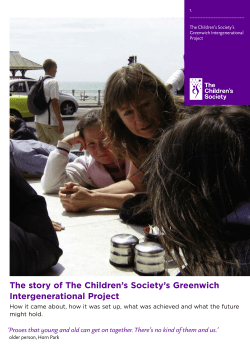 The story of The Children’s Society’s Greenwich Intergenerational Project