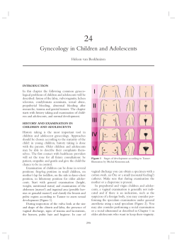 24 Gynecology in Children and Adolescents Heleen van Beekhuizen