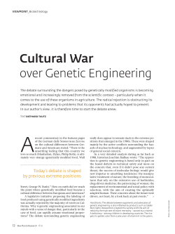 Cultural War over Genetic Engineering
