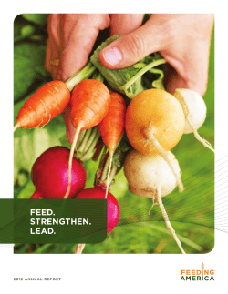 FEED. STRENGTHEN. LEAD. 2012 ANNUAL REPORT