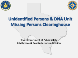 Texas Department of Public Safety Intelligence &amp; Counterterrorism Division