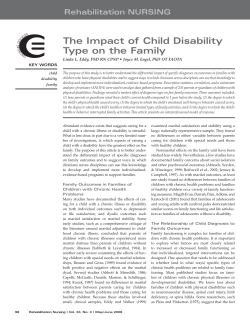 The Impact of Child Disability Type on the Family Rehabilitation NURSING