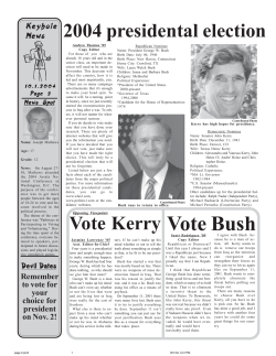 2004 presidental election K e y h o l e News