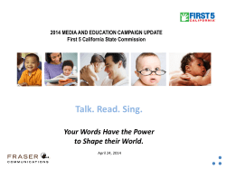 Talk. Read. Sing. Your Words Have the Power to Shape their World.