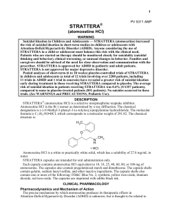 STRATTERA  (atomoxetine HCl)