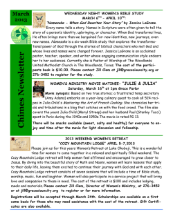 March 2013 &ldquo;Namesake - When God Rewrites Your Story&rdquo;