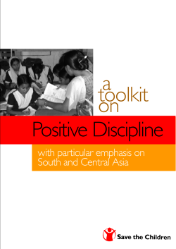 Positive Discipline a toolkit on