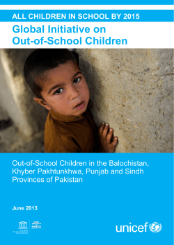 Global Initiative on Out-of-School Children ALL CHILDREN IN SCHOOL BY 2015