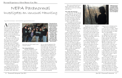 NEPA Paranormal A Investigates an Unusual Haunting Personal Experiences: Ghost Hunter Case Files