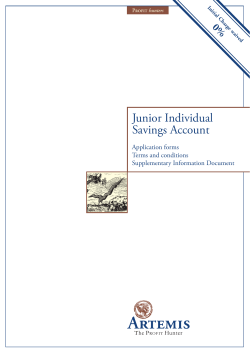 Junior Individual Savings Account 0% Application forms