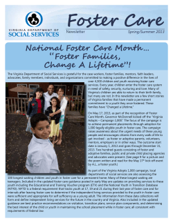 Foster Care ” National Foster Care Month … Foster Families,