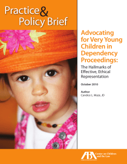 &amp; Practice Policy Brief Advocating