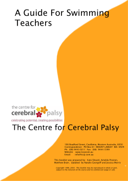 A Guide For Swimming Teachers  The Centre for Cerebral Palsy