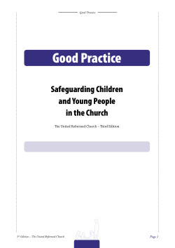 Good Practice Safeguarding Children and Young People in the Church