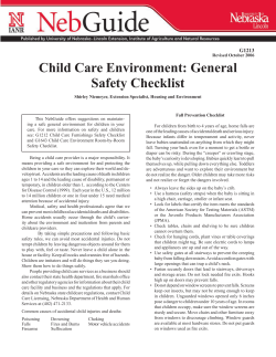 Child Care Environment: General Safety Checklist G1213