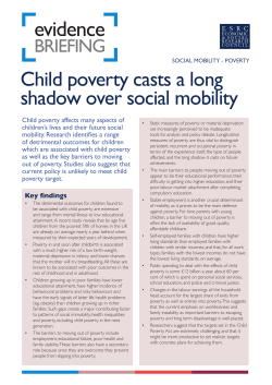 evidence Child poverty casts a long shadow over social mobility BRIEFING