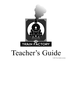 Teacher’s Guide ©2001 The Franklin Institute