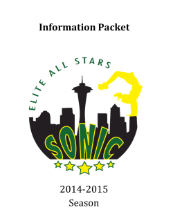 Information Packet  2014-2015 Season