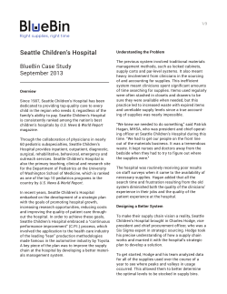 Seattle Children’s Hospital BlueBin Case Study